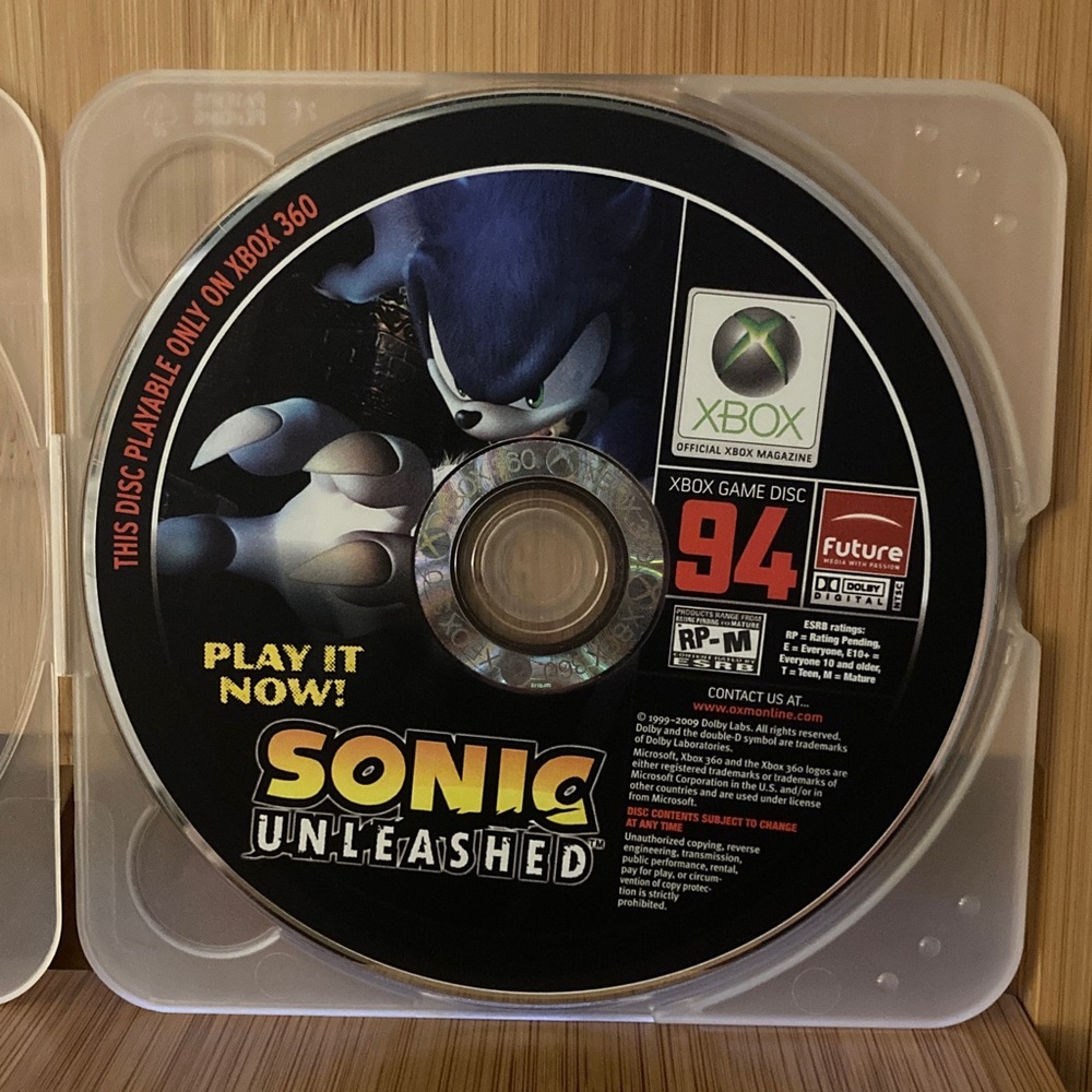 Sonic Unleashed for Xbox 360 demo disc